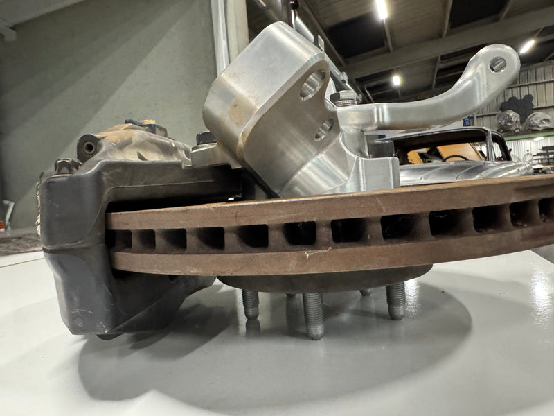 Third Gen F-Body Billet Spindles with steering arms. (Accepts 2019 ZL1 sealed bearing hubs and ZL1-1LE Brakes) PRE-ORDER ONLY!