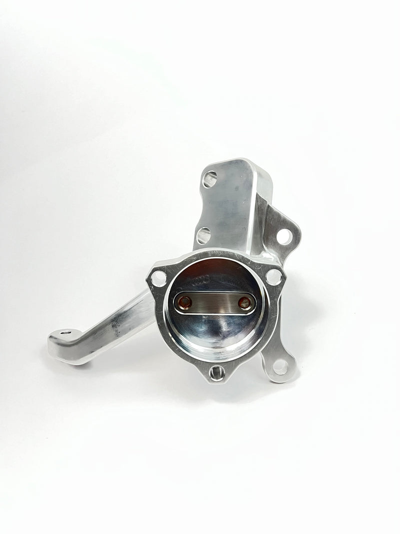 Third Gen F-Body Billet Spindles with steering arms. (Accepts 2019 ZL1 sealed bearing hubs and ZL1-1LE Brakes) PRE-ORDER ONLY!
