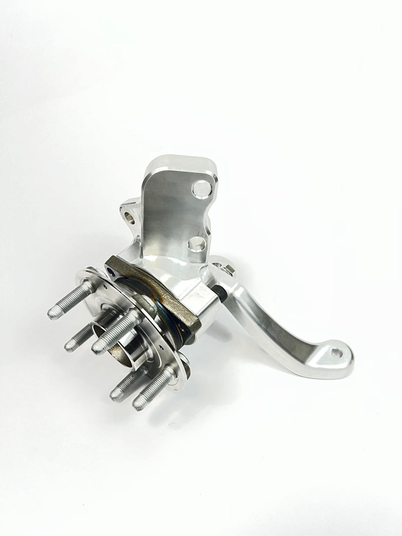 Third Gen F-Body Billet Spindles with steering arms. (Accepts 2019 ZL1 sealed bearing hubs and ZL1-1LE Brakes) PRE-ORDER ONLY!