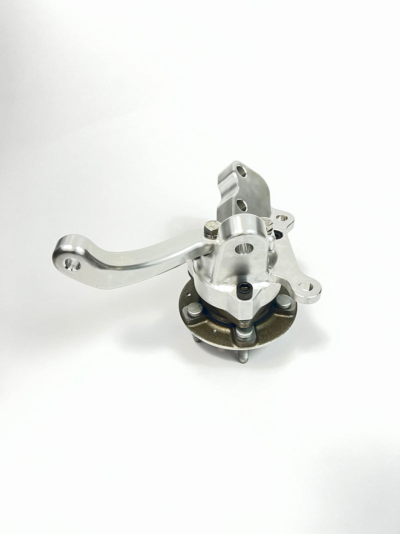 Third Gen F-Body Billet Spindles with steering arms. (Accepts 2019 ZL1 sealed bearing hubs and ZL1-1LE Brakes) PRE-ORDER ONLY!