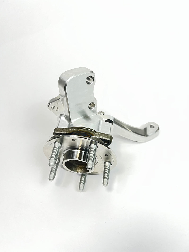 Third Gen F-Body Billet Spindles with steering arms. (Accepts 2019 ZL1 sealed bearing hubs and ZL1-1LE Brakes) PRE-ORDER ONLY!